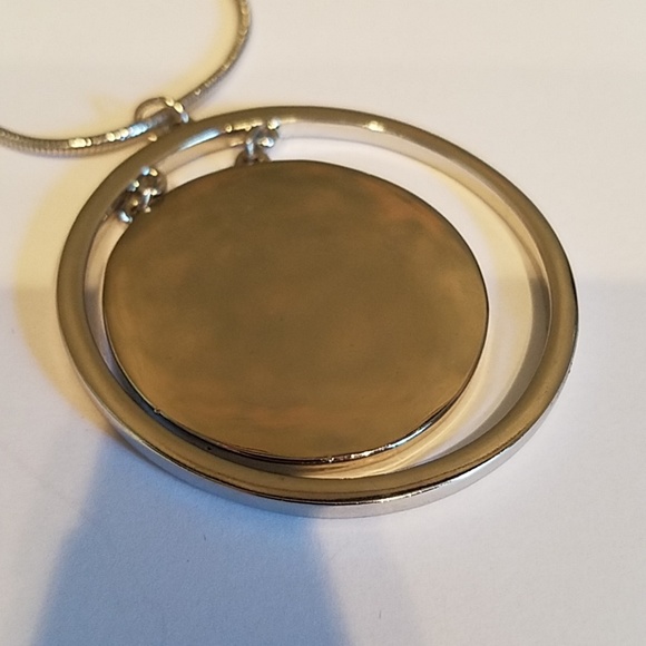 Sterling Silver Necklace and Circular Pendant - Picture 1 of 4